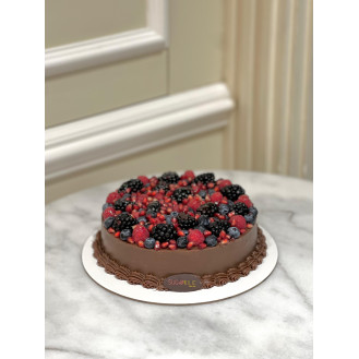 Truffle Cake with Berries (Gluten Free)