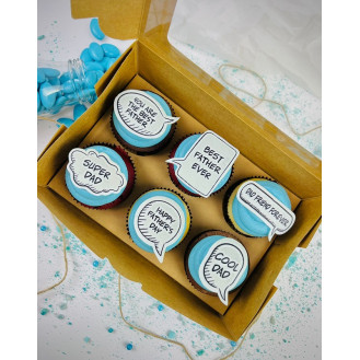 Fathers Day Comic Bubble Cupcakes (Set of 6)