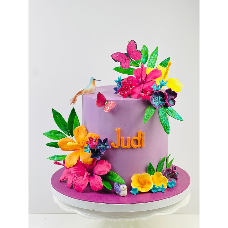 hibiscus flower cake