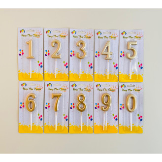 Gold Number Candles (mention number during checkout in notes)