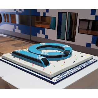 Dubai Metro 10 Year anniversary Cake 