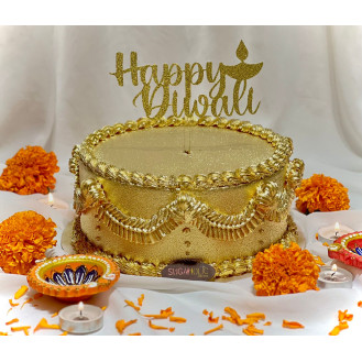 Diwali Golden Cake 