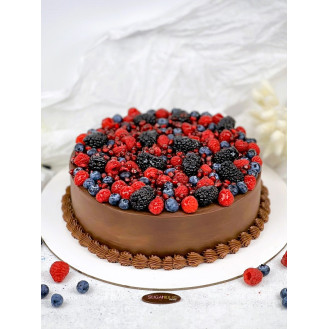 Truffle Cake with Berries (Gluten Free)