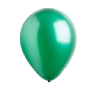 Festive Green Metallic Latex Balloons