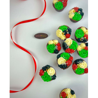 UAE National Day Buttercream Mini Cupcakes (minimum 6 pieces)