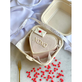 Envelope XOXO Heart Bento Cake