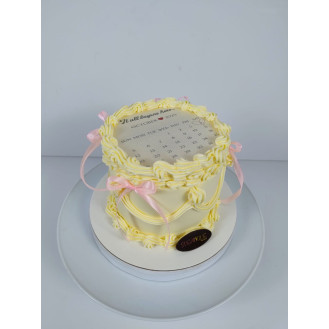White Vintage  Burnaway Buttercream Cake 