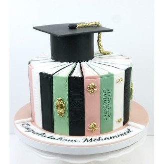 Graduation book theme Cake 