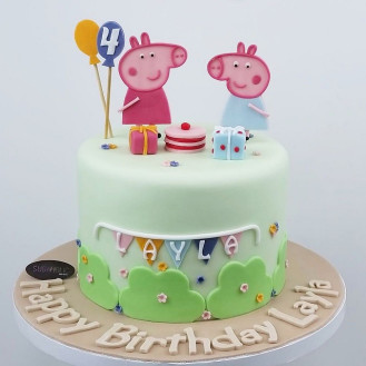 Peppa Pig Balloon Cake 