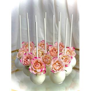 Floral Upside Down White Cakepops ( Per piece)