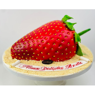 3d Strawberry Fondant Cake