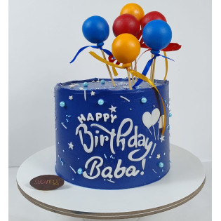 Baba's Blue Buttercream Cake