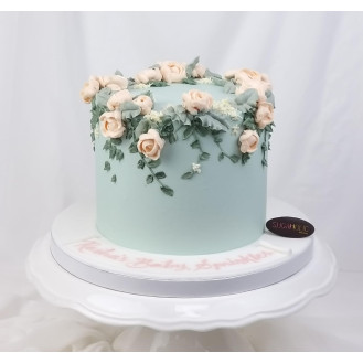 Buttercream Floral  Art cake 01