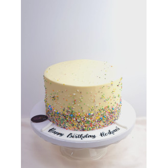 Buttercream with Round Dragees Cake Buttercream with Round Dragees Cake