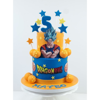 Goku Dragonball Fondant Cake Goku Dragonball Fondant Cake