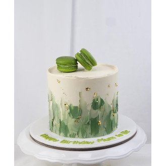 Green Palette Buttercream Cake
