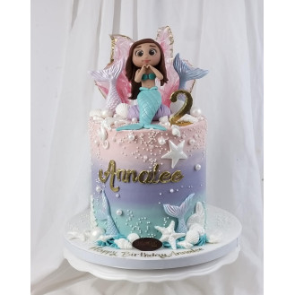 Mermaid Theme Buttercream Cake 