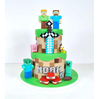 Minecraft Buttercream Cake Minecraft Buttercream Cake