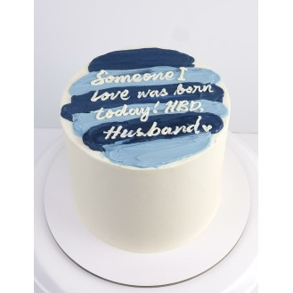 Minimalist Blue Cake 01