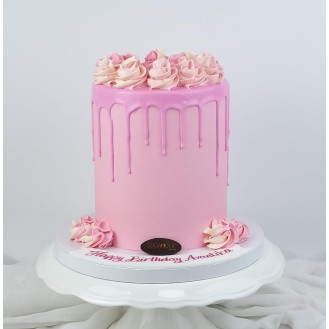 Pink Overload Buttercream Drippity Cake