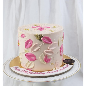 Pinky Lady Buttercream Cake