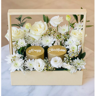 Gold Luxe Floral Mini Cake Tray