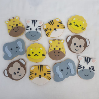 Face of Safari Animals Shaped Cookies ( per piece)