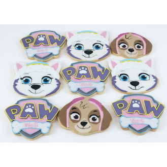 Faces of the Paw Patrol Characters Cookies ( per piece)