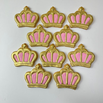 Gold Crown Shaped Cookies ( per piece)