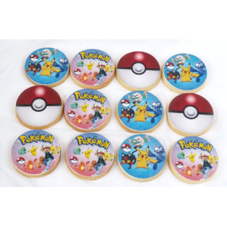 Pokemon Round Printed Cookies ( per piece)