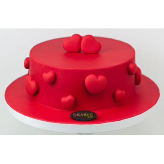 So In Love Valentine Red Cake