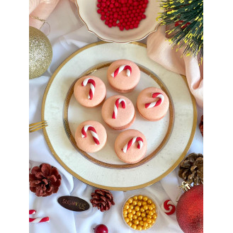 Candy Cane Macaroon (per piece )
