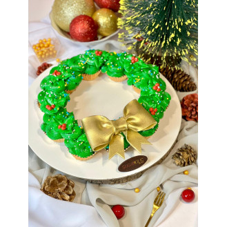 Christmas Mini Cupcakes  Wreath