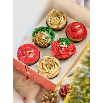 Christmas Vibes Cupcakes ( set of 6 )