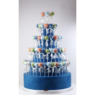 Blue Base Cakepop Tower 