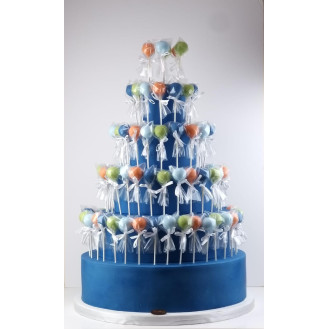 Blue Base Cakepop Tower 