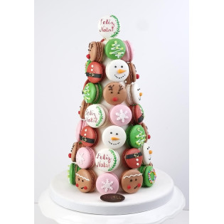 Christmas Vibes Macaroon Tower 