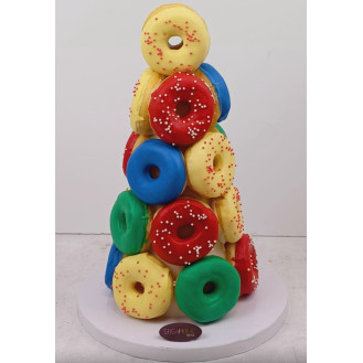 Colorful  Mini  Donut Tower