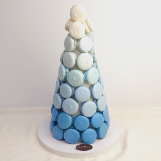 Ombre Blue Macaroon Tower 