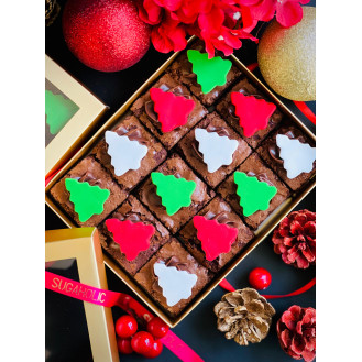 Christmas Trees Mini Brownies Box 