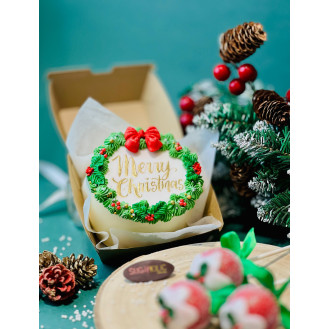 Merry Christmas Wreath Bento Cake