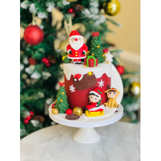 Snowy Christmas Fondant Cake