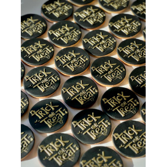 Trick or Treat cookie (Black and gold)