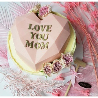 Love you Mom, Heart Smash Cake 