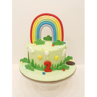 Rainbow Garden Cake