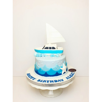 3D Deck Sailboats Cake 3D Deck Sailboats Cake