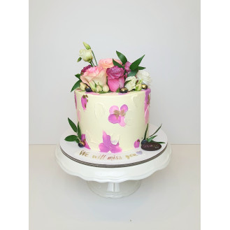 Pink and purple Roses Cake 