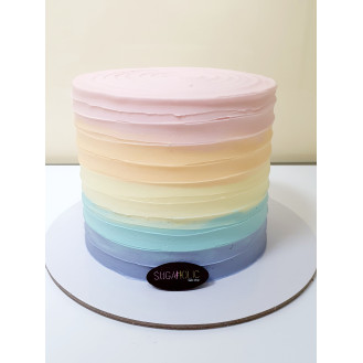 Rainbow Pastel Buttercream Cake