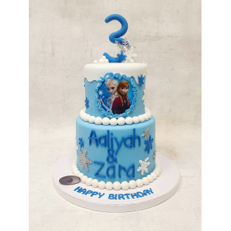 Frozen Elsa and Anna Edible Print Cake Frozen Elsa and Anna Edible Print Cake
