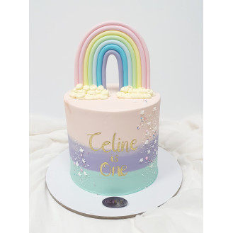 Rainbow Buttercream Cake Rainbow Buttercream Cake